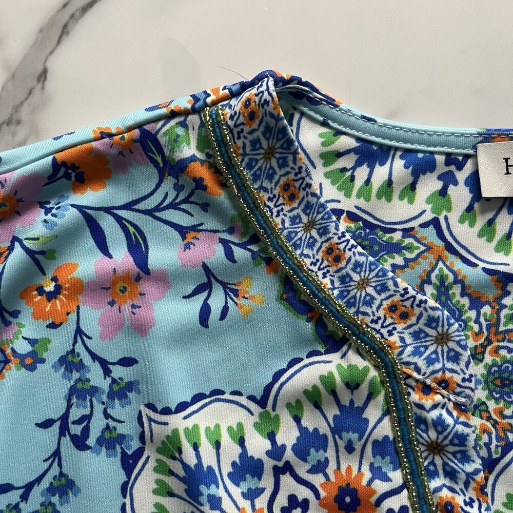 Hale Bob Dakota jersey mini dress beaded blue Size XS FINAL PRICE - Picture 6 of 9